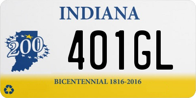 IN license plate 401GL