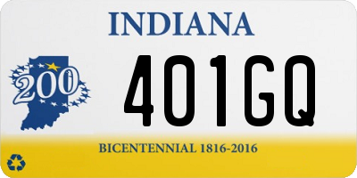 IN license plate 401GQ