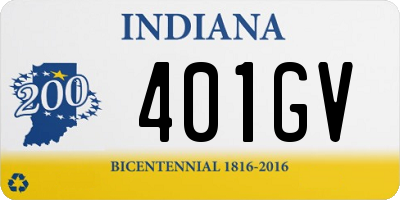 IN license plate 401GV