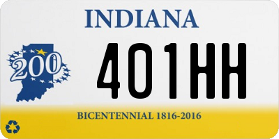 IN license plate 401HH