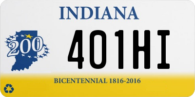 IN license plate 401HI