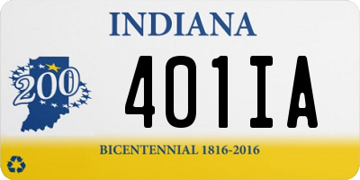 IN license plate 401IA