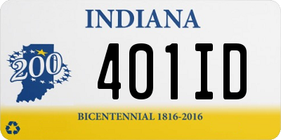 IN license plate 401ID