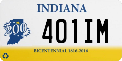 IN license plate 401IM