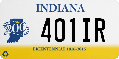 IN license plate 401IR