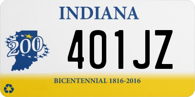 IN license plate 401JZ