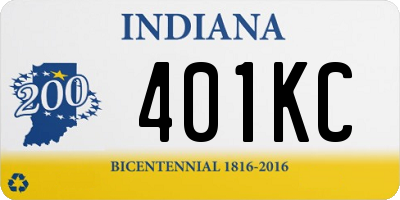 IN license plate 401KC