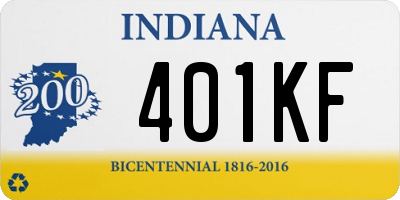 IN license plate 401KF