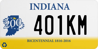 IN license plate 401KM