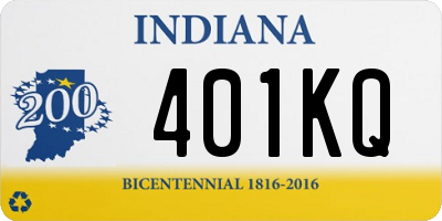 IN license plate 401KQ