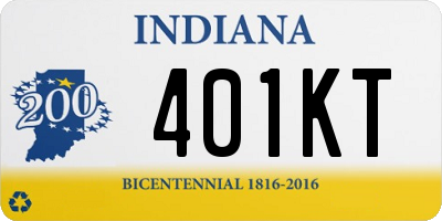 IN license plate 401KT