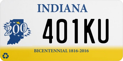 IN license plate 401KU