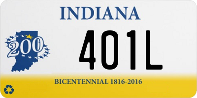 IN license plate 401L