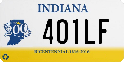 IN license plate 401LF