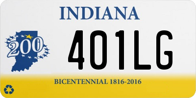 IN license plate 401LG
