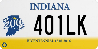 IN license plate 401LK