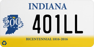 IN license plate 401LL