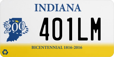 IN license plate 401LM