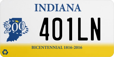 IN license plate 401LN