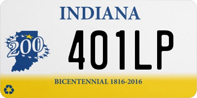 IN license plate 401LP