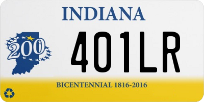 IN license plate 401LR