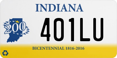 IN license plate 401LU
