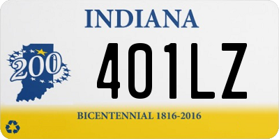 IN license plate 401LZ