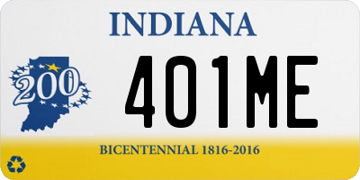 IN license plate 401ME