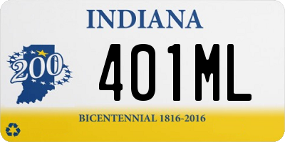 IN license plate 401ML