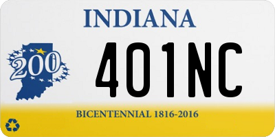 IN license plate 401NC