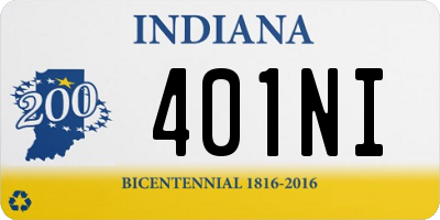 IN license plate 401NI