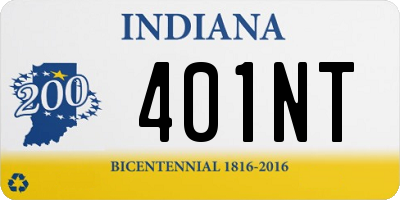 IN license plate 401NT