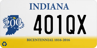 IN license plate 401QX