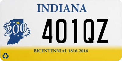 IN license plate 401QZ