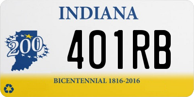 IN license plate 401RB
