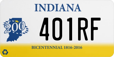 IN license plate 401RF