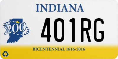 IN license plate 401RG
