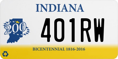 IN license plate 401RW