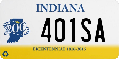 IN license plate 401SA