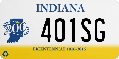 IN license plate 401SG