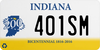 IN license plate 401SM