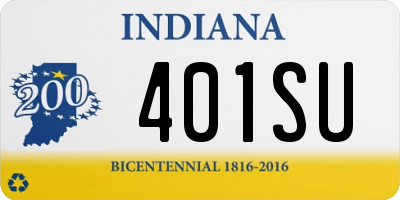 IN license plate 401SU