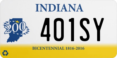 IN license plate 401SY