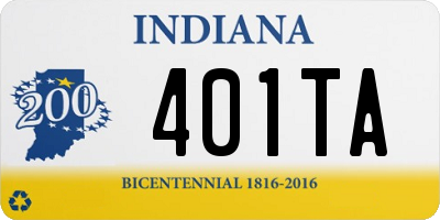 IN license plate 401TA