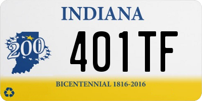 IN license plate 401TF