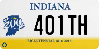 IN license plate 401TH