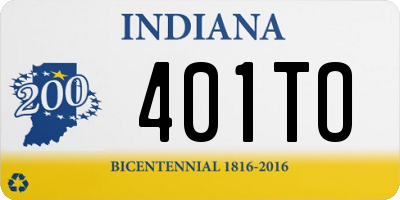 IN license plate 401TO