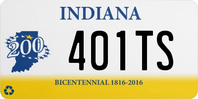 IN license plate 401TS