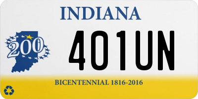 IN license plate 401UN