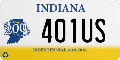 IN license plate 401US